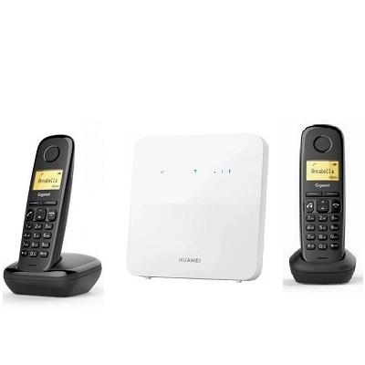 SIM 68-2 стационарный сотовый телефон 3G GSM с 2-мя радиотрубками под сим карту (комплект)