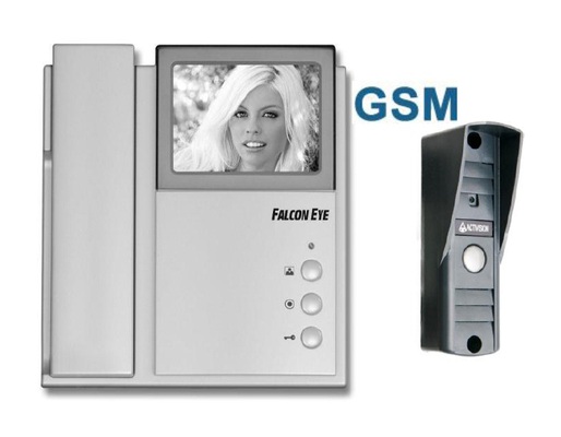 Falcon Eye FE-4HP2 GSM Комплект видеодомфон + вызывная панель Activision AVP-505