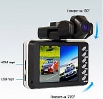 Видеосвидетель 2401 HD 2CH Автомобильный видеорегистратор с двумя камерами