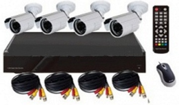 Комплект для видеонаблюдения DVR и 4 направленные антивандальные камеры