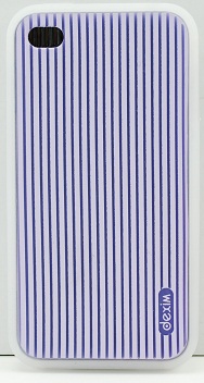 DEXIM чехол гибкий силиконовый для iPhone 4S/4 фиолетовый