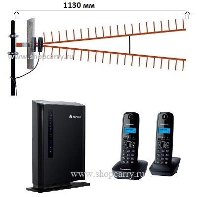 Комплект ShopCarry SIM SOHO PRO VIP стационарный сотовый радио DECT телефон GSM/4G/3G WIFI роутер c широкополосной антенной