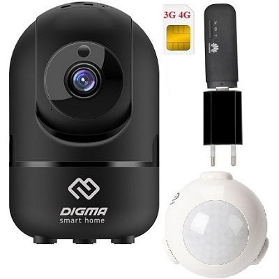 Shopcarry Cam361b-1 Alarm камера видеонаблюдения 3G 4G поворотная с датчиком движения (комплект)