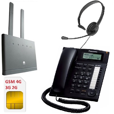 Комплект ShopCarry SIM CallCenter С31040 стационарный сотовый телефон gsm/4g/3g wifi под сим-карту с гарнитурой