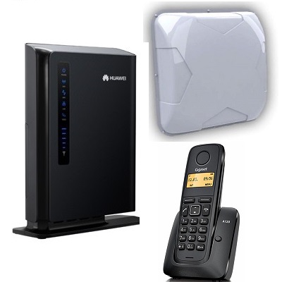 Комплект SHOPCARRY SIM 5172-1N стационарный сотовый радио DECT телефон GSM/4G/3G WIFI и роутер универсальный с антенной MIMO