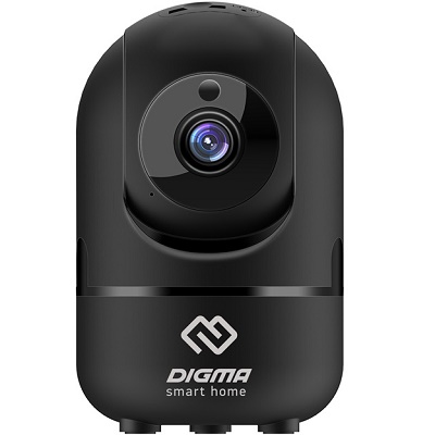 Digma DiVision 201B p2p ip камера видеонаблюдения wifi поворотная с удаленным доступом черная