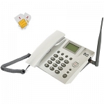 BQ-2052 Point Стационарный сотовый телефон GSM с антенной уличной под 2 сим карты (бело-серый)