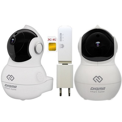 Shopcarry Cam 364-2 беспроводные камеры видеонаблюдения под сим 4g 3g поворотные (комплект)