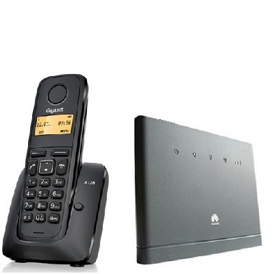 Комплект SHOPCARRY SIM 310-1 стационарный сотовый радио DECT телефон   GSM/4G/3G WIFI и роутер универсальный