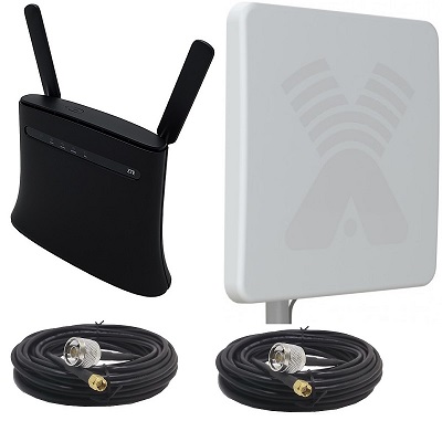 ZTE MF283 4G LTE Wi-Fi роутер под SIM-карту с Уличной MIMO антенной до 20dBi кабель 10 м