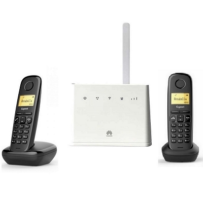 Комплект ShopCarry Sim 311-2 стационарный сотовый телефон 4g 3g Gsm с 2-мя радиотрубками под сим карту