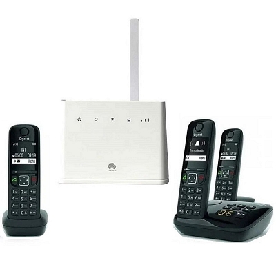 Комплект ShopCarry SIM 311-3 стационарный сотовый телефон 4g 3g Gsm с 3-мя радиотрубками под СИМ карту